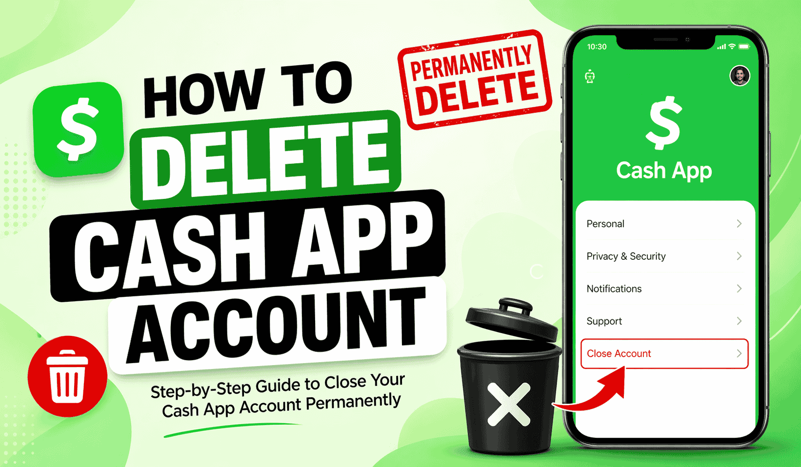 how to delete cash app account