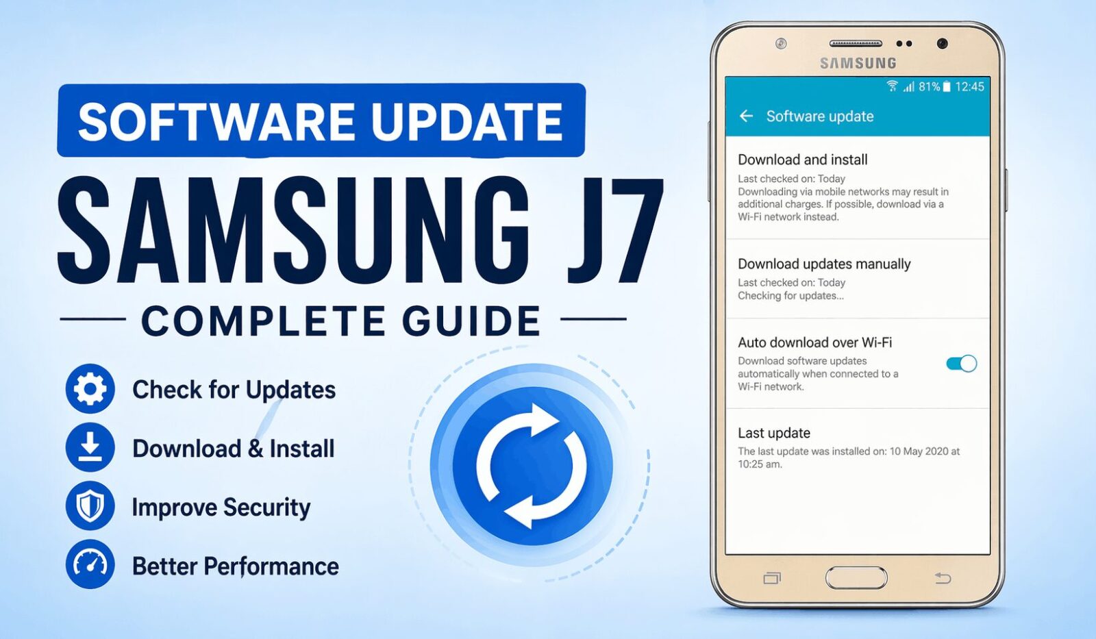 software update samsung j7