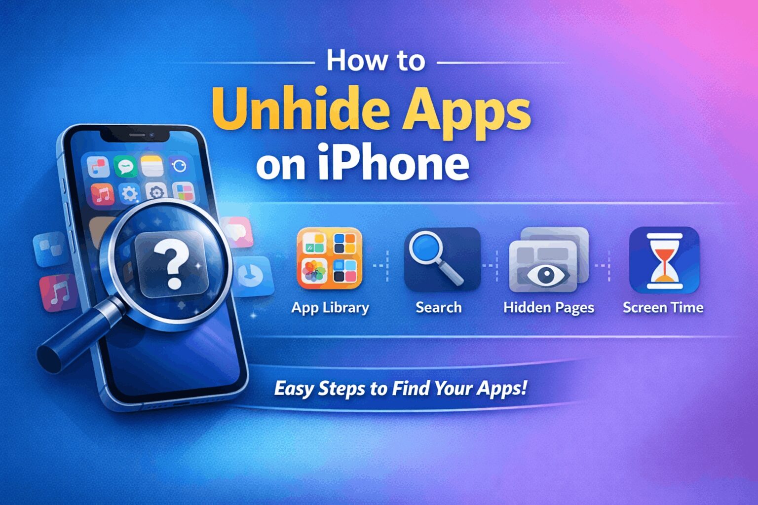 how to unhide apps on iphone