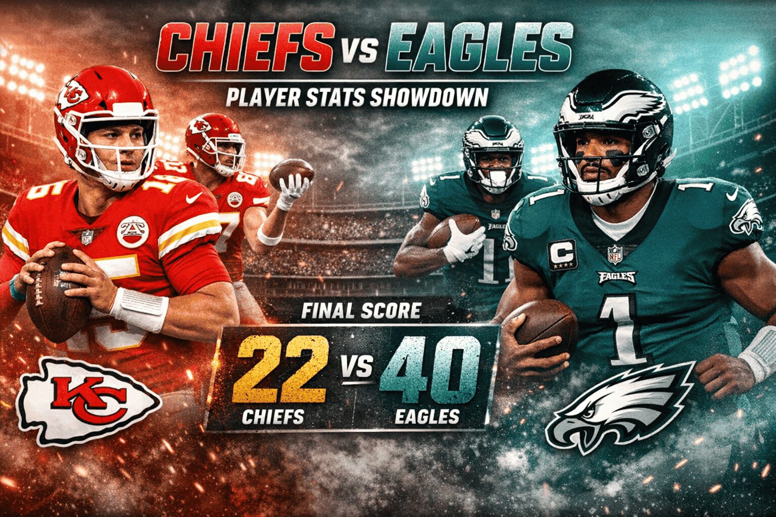 Kansas City Chiefs vs Philadelphia Eagles Match Player Stats