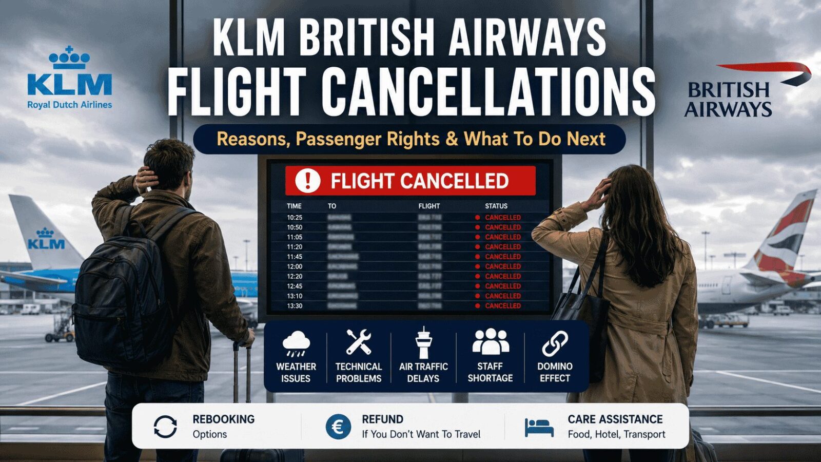 klm british airways flight cancellations